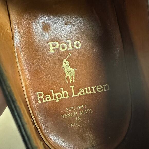 Crockett & Jones x Polo Ralph Lauren Black Calf Oxford Bench Made in England 9 - Picture 9 of 14